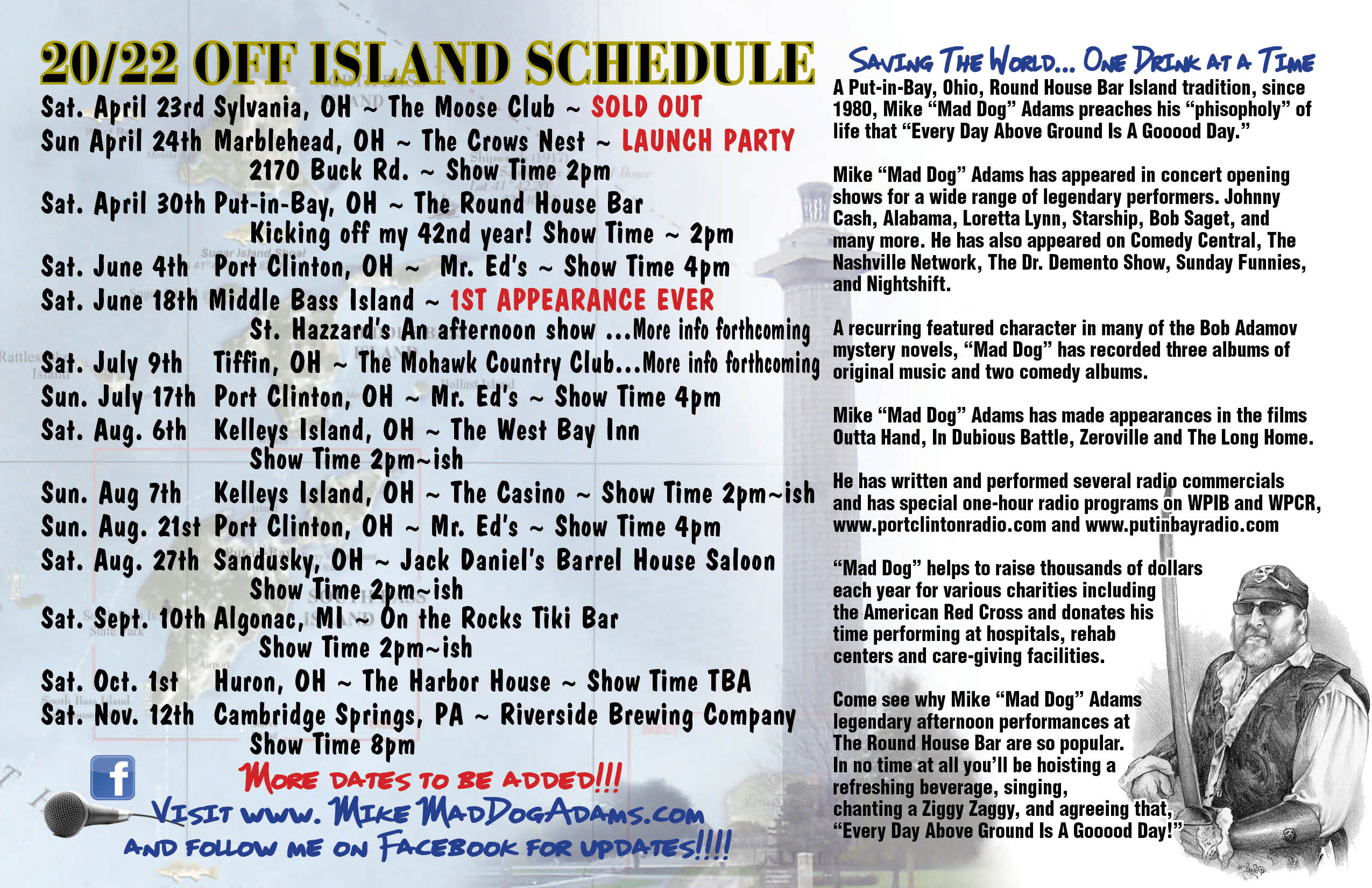 Off Island Show Schedule